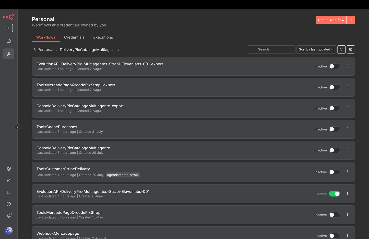 🧠 Fluxo n8n - Chatbot Delivery com Multi-Agents, Catálogo e Memória Cache