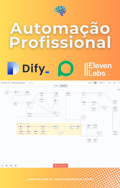 Fluxo: Agente de IA (chatbot) para clonar a própria voz n8n + Evolution + Dify e ElevenLabs