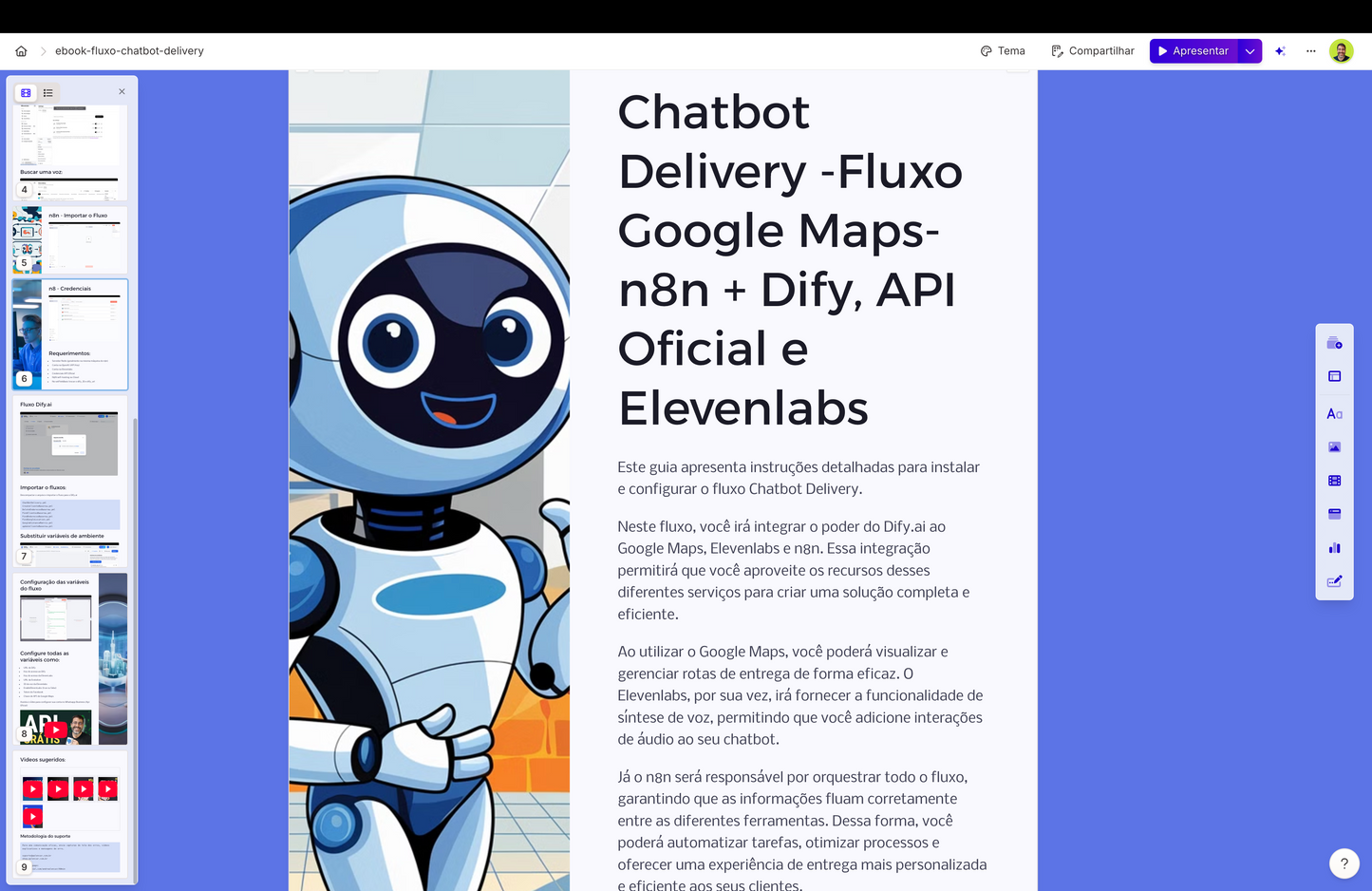Fluxo Chatbot Delivery - Dify.ai com Google Maps, n8n e ElenvenLabs