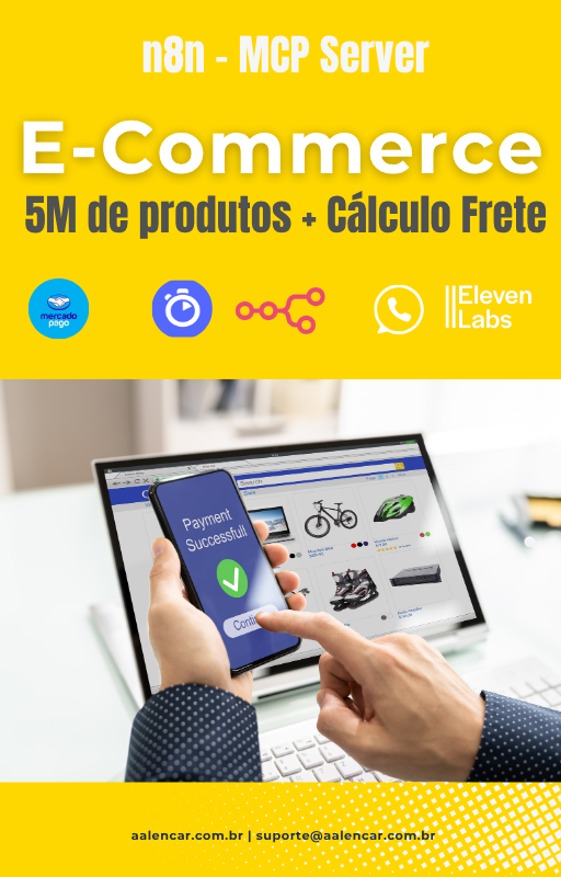 🧠Fluxo n8n – Agente de IA para E-commerce com IA, MCP, Multiagente, Superfrete e Mercado Pago PIX