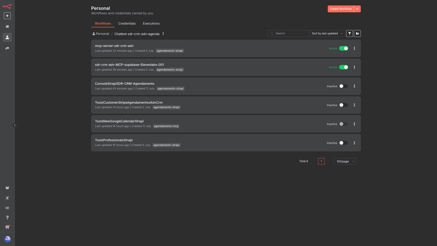 Fluxo n8n - SDR com Agendamento para advogados + Dashboard + Leads com Strapi e n8n
