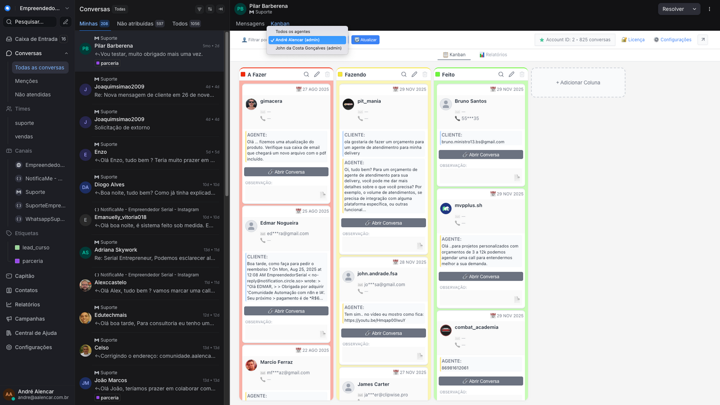WebApp - Kanban Profissional para Chatwoot