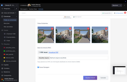 🧠 Web App para Chatwoot SDR : Cadastro de imóveis + Rag Híbrido