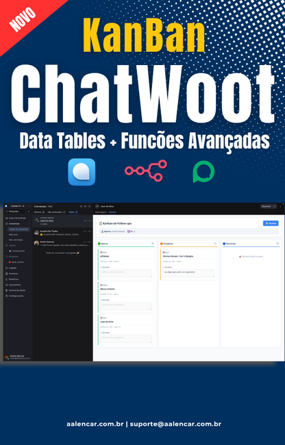 Fluxo n8n -  🎯 Kanban Pro para Chatwoot - Transforme seu Atendimento com Automação Completa