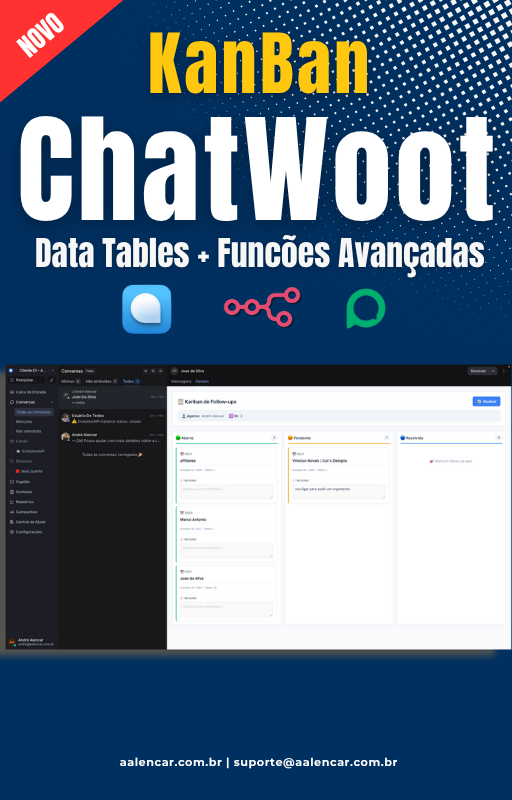 Fluxo n8n -  🎯 Kanban Pro para Chatwoot - Transforme seu Atendimento com Automação Completa
